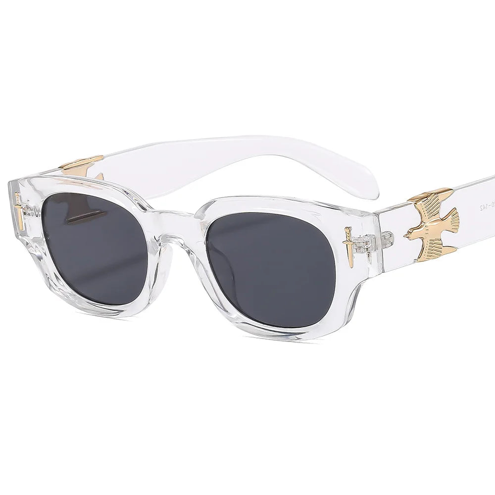 Sunglasses 2024 Fashion Small Cat Eye Eyewear High Quality Frame Custom Women Metal Decoration Sunglasses Wholesale UV400