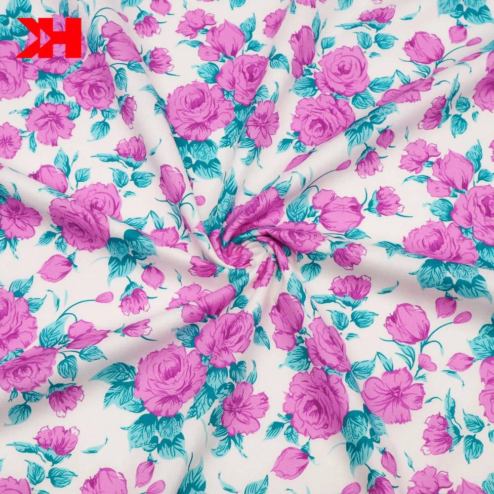 Kahn Hot Selling Small Flower Cotton Cotton Custom Print Lawn Fabric