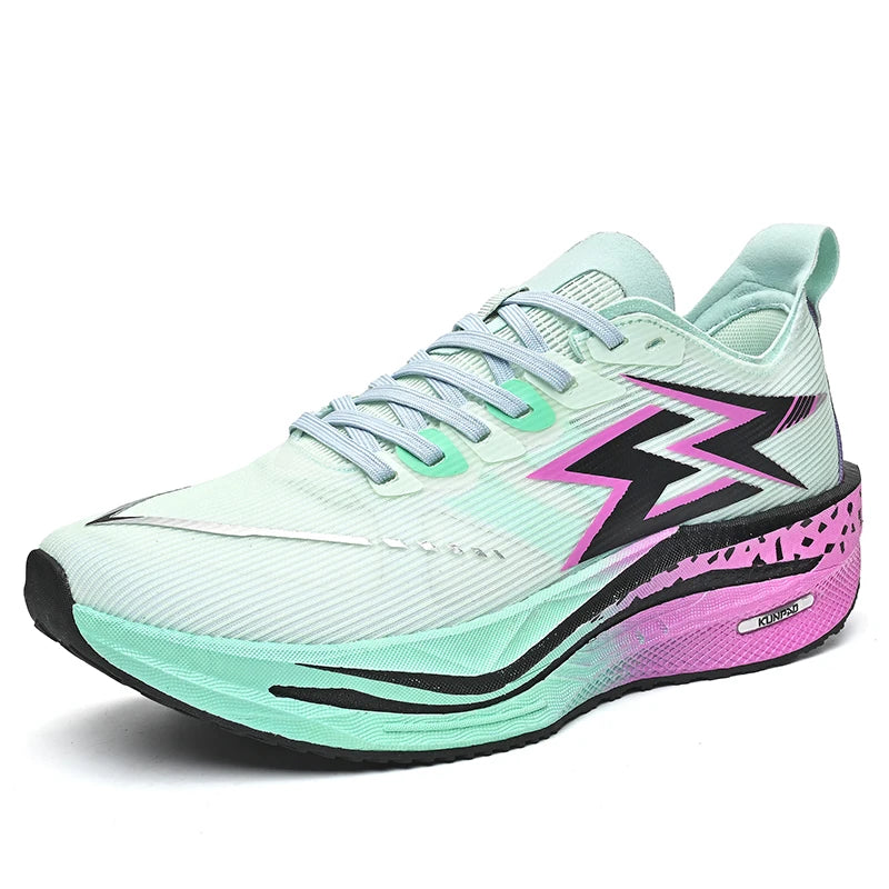 Sporty Breathable Lightweight Mesh Lace-Up Shoes with Arch Support Shock-Absorbant Midsole Waterproof & Soft Comfort