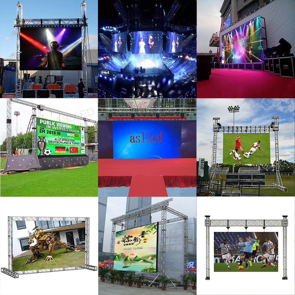 LED stage rental screen 500X1000mm panel P3.9 outdoor high brightness LED matrix screen factory customization