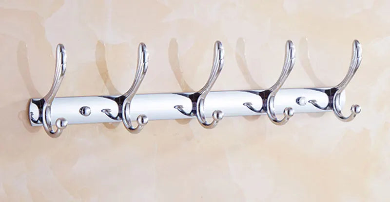 European Antique Blue and White Porcelain Chrome Finish Bathroom Hardware Set Silver&Crystal Towel Rack Bar Hook Basket Rack 5