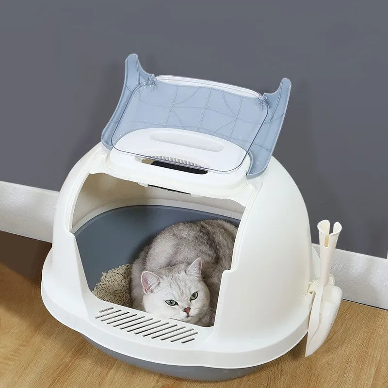 Wholesale Cat Litter Box Double Flip Pet Cat Toilet Box Automatic Cat Toilet