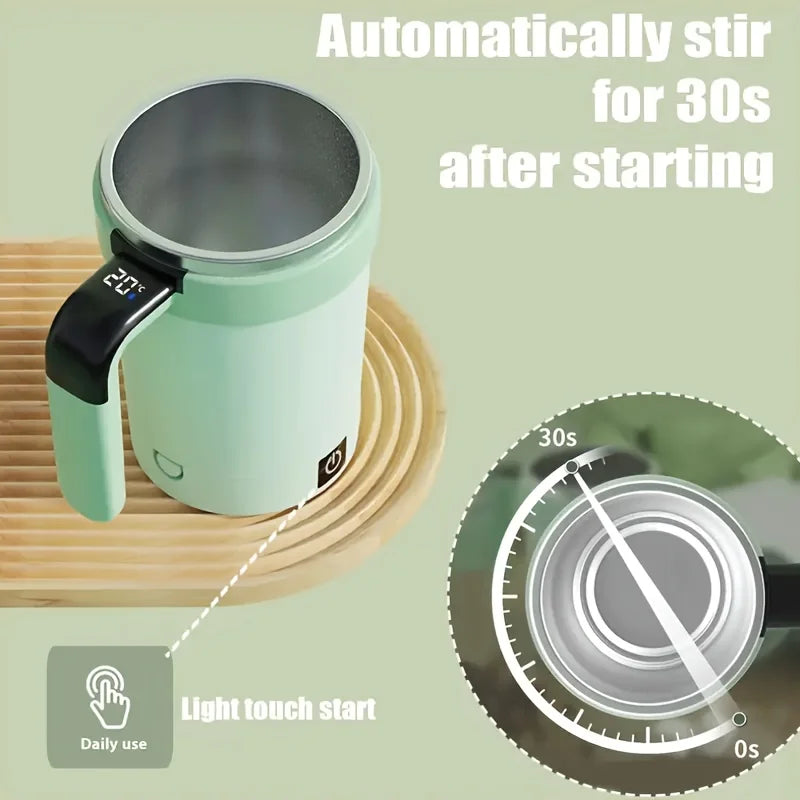 Brand New Automatic Stirring Cup with Temperature Display, Removable Base, DIY Combinable Automatic Stirring Cup with Lid