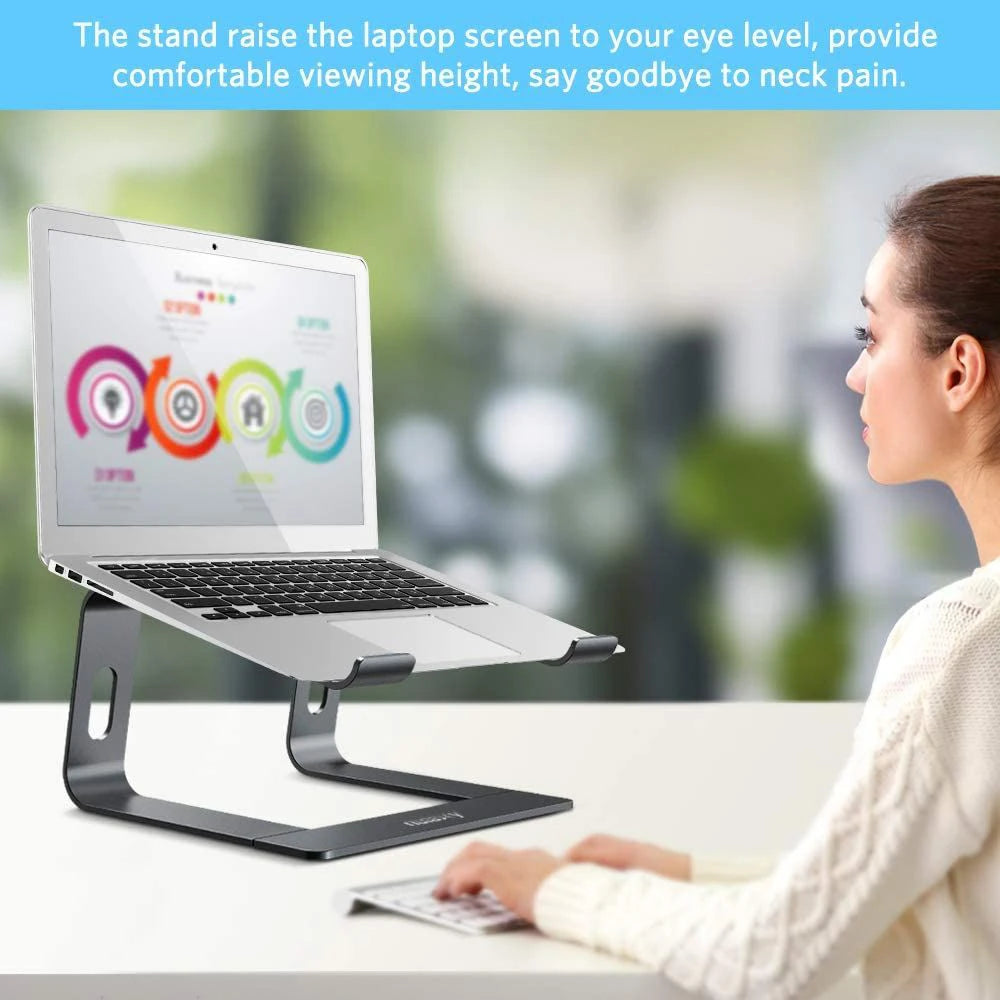 Jomaa Laptop Stand Ergonomic Aluminum Laptop Mount Computer Stand Detachable Laptop Riser Notebook Holder Stand Compatible