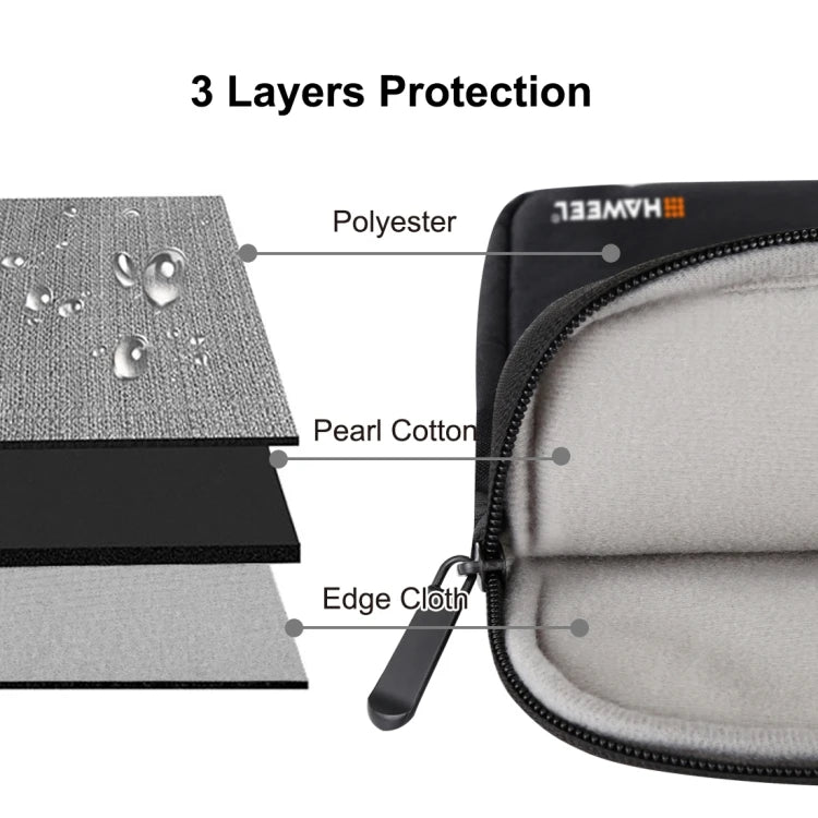 Haweel 13.0 Inch Laptop Bag Case Handbag Water Resistant Durable Computer Carrying  Sleeve Case Zipper Bags