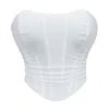 XS-XL  New Breathable Mesh Fishbone Vest Elastic Strapless Vest Chest Hugging Sexy Top