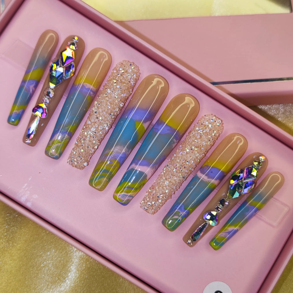 2024 Newest Wholesale Private Label Handmade Press Nails Ins Most Popular Trending Artificial Fingernails Acrylic Full Design