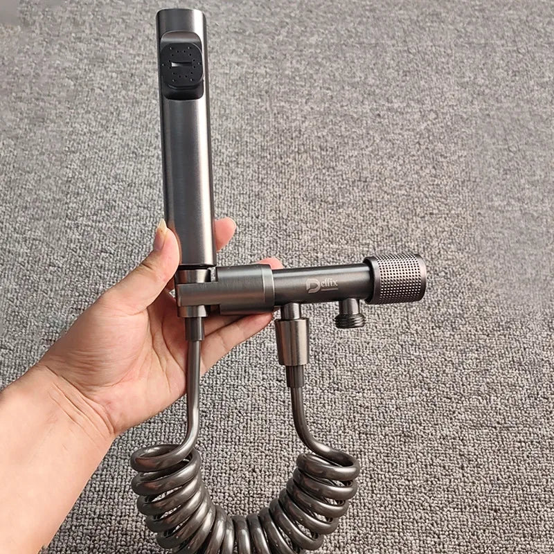 Modern Wall-Mounted Bidet Sprayer Shower Head with Vertical Spray and Metered Flow