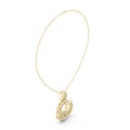 Modern Luxury Women's Triple Circle Diamond Pendant in Gold with Sparkling Diamonds for Wedding Anniversary & Party
