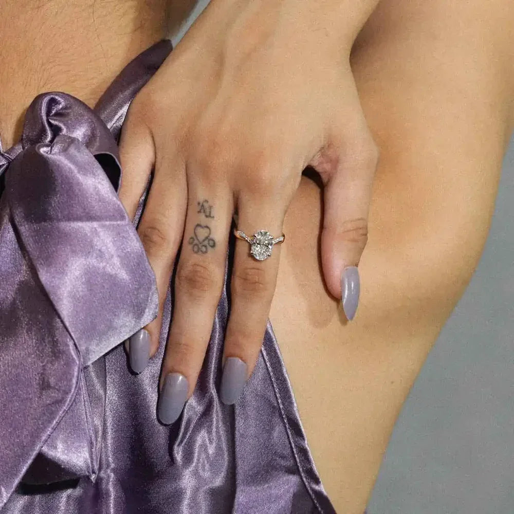 Stunning Hidden Halo Engagement Ring With High Quality Fine Jewelry Detailing Perfect For Proposals And Special Romantic