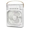 Five-Hole Small Electric Fan for Office Student Dormitory 5V Strong Wind with Light Humidify Function for Household Use