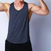 Mens Curved Hem Casual Workout Sport Singlet Muscle Gym Activewear Athletic Sleeveless Fitness Custom Logo Oversize Tank Top Men