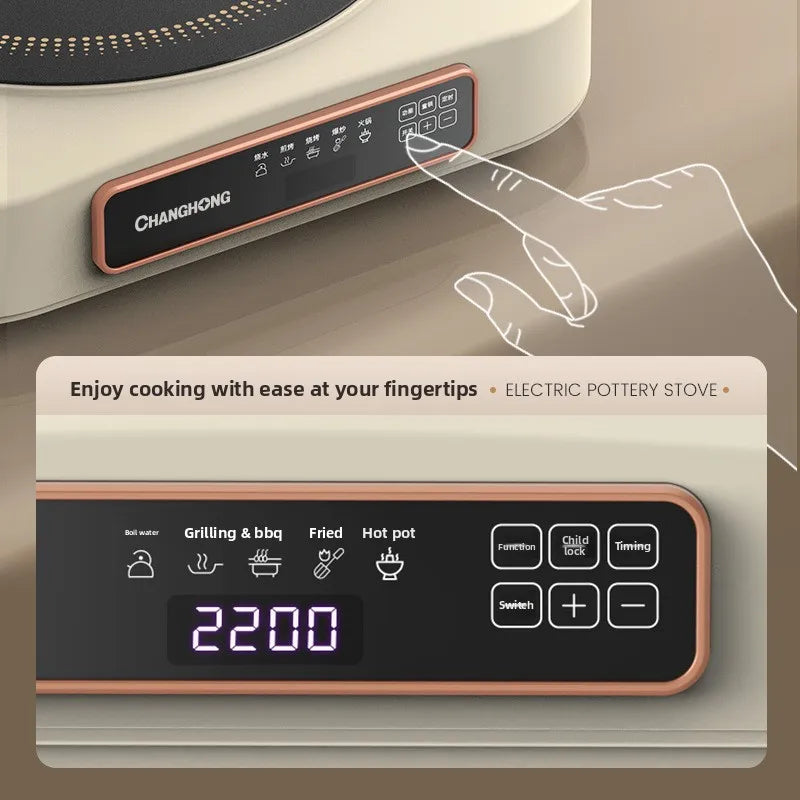 Zemkon Small Household Mini Electric Ceramic Stove Single Burner Induction Cooker with Hotpot Feature Manufactured