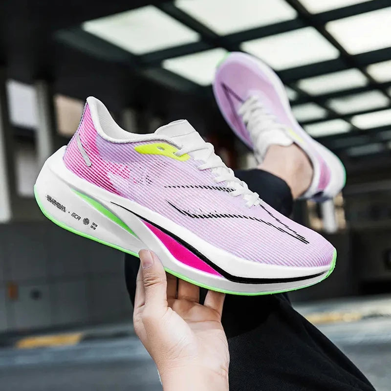 2024 Brand Logo Custom Men Casual Sports Sneakers Mesh Blank Carbon Plate Sole Marathon Jogging Running Walking Shoes for Women