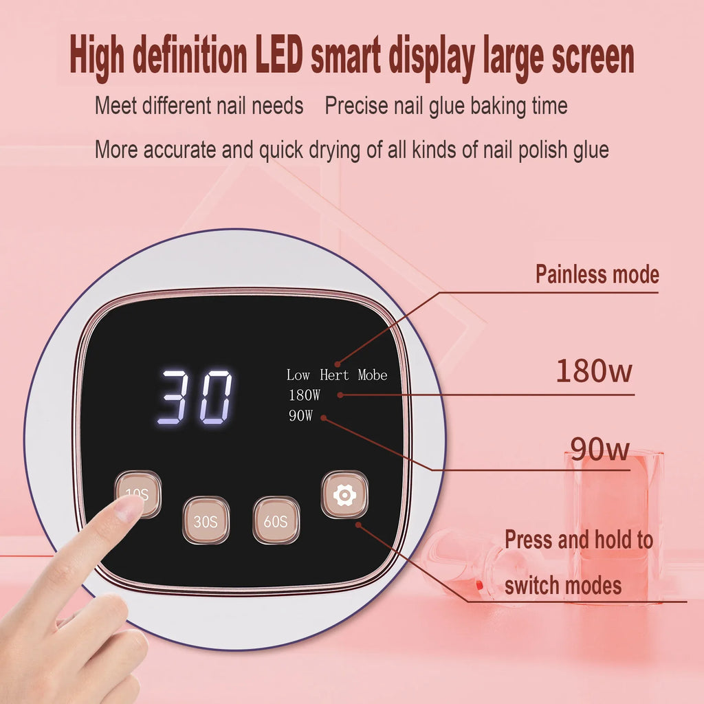 180w Nail Dryer UV LED Lamp Electric Manicure Tools for Drying Gel Polish Nail Art Equipment