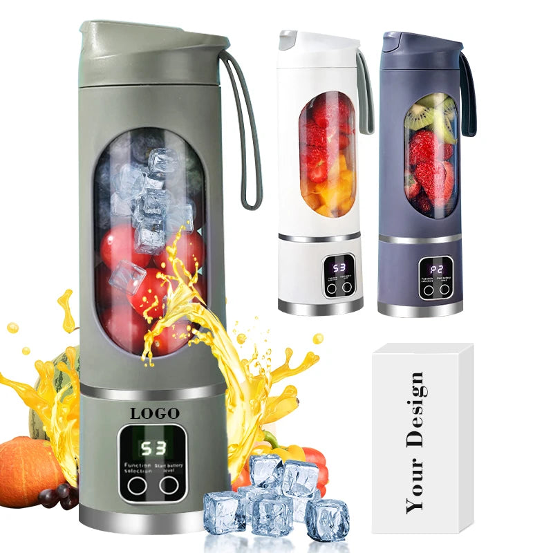 Cordless Ice Crusher Heavy Duty Portable Blender USB Rechargeable Blender Mixer Juice Maker