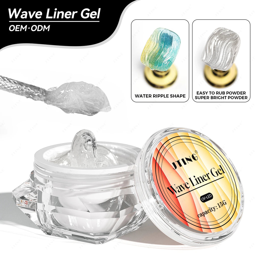 JTING 3D Effect Wave Liner Gel Semi Permanent Modelling Nail Art Gel for Nail Painting Salon ODM Private Custom Nail Gel Polish
