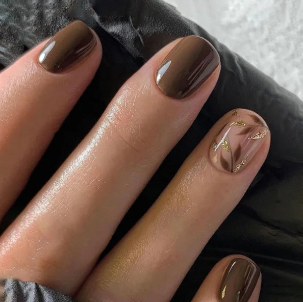 Wholesale 24 Pcs Short Round Nail Tips in Solid Color Simple Press on Nails Artificial Fingernails Candy False Nails 3100