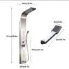 Stainless Steel Black Led Digital Instant Hot Water Shower Panel Waterfall Spa Jets Smart Bathroom Shower Wall Panel