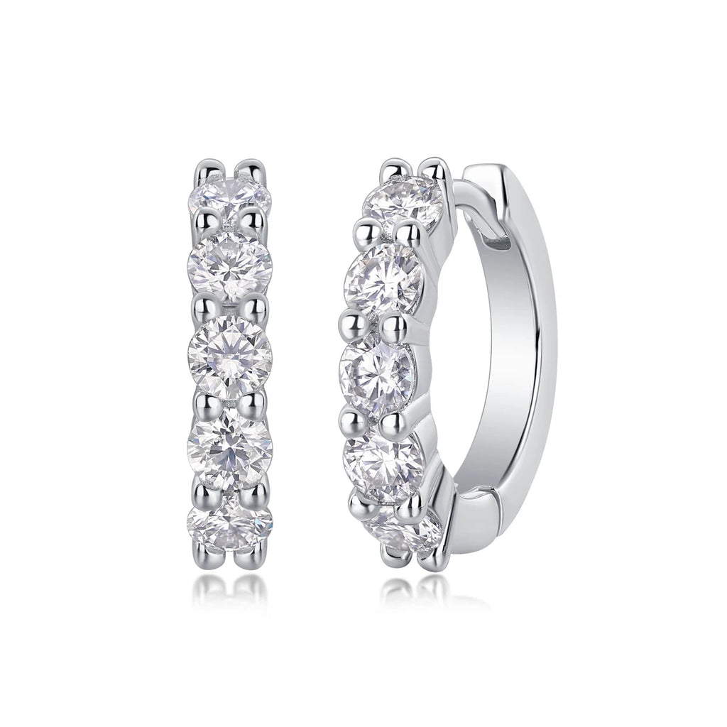 Hot Selling Moissanite Hoop Earrings S925 Silver 18K Gold Plated Factory Direct D Color VVS Custom Jewelry Earrings
