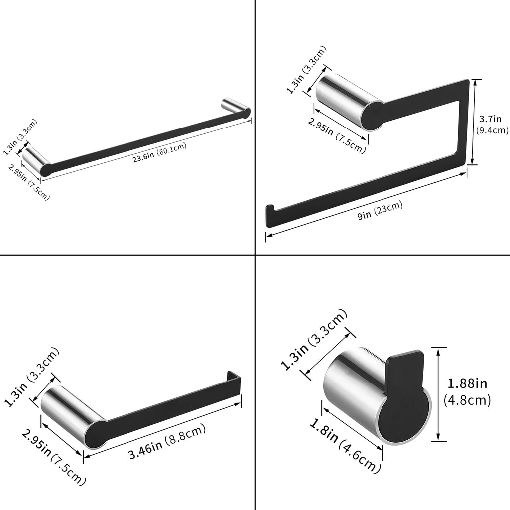 Bathroom Hanger Sets Stainless Steel Bathroom Accessories Sets Black Bathroom Hardware
