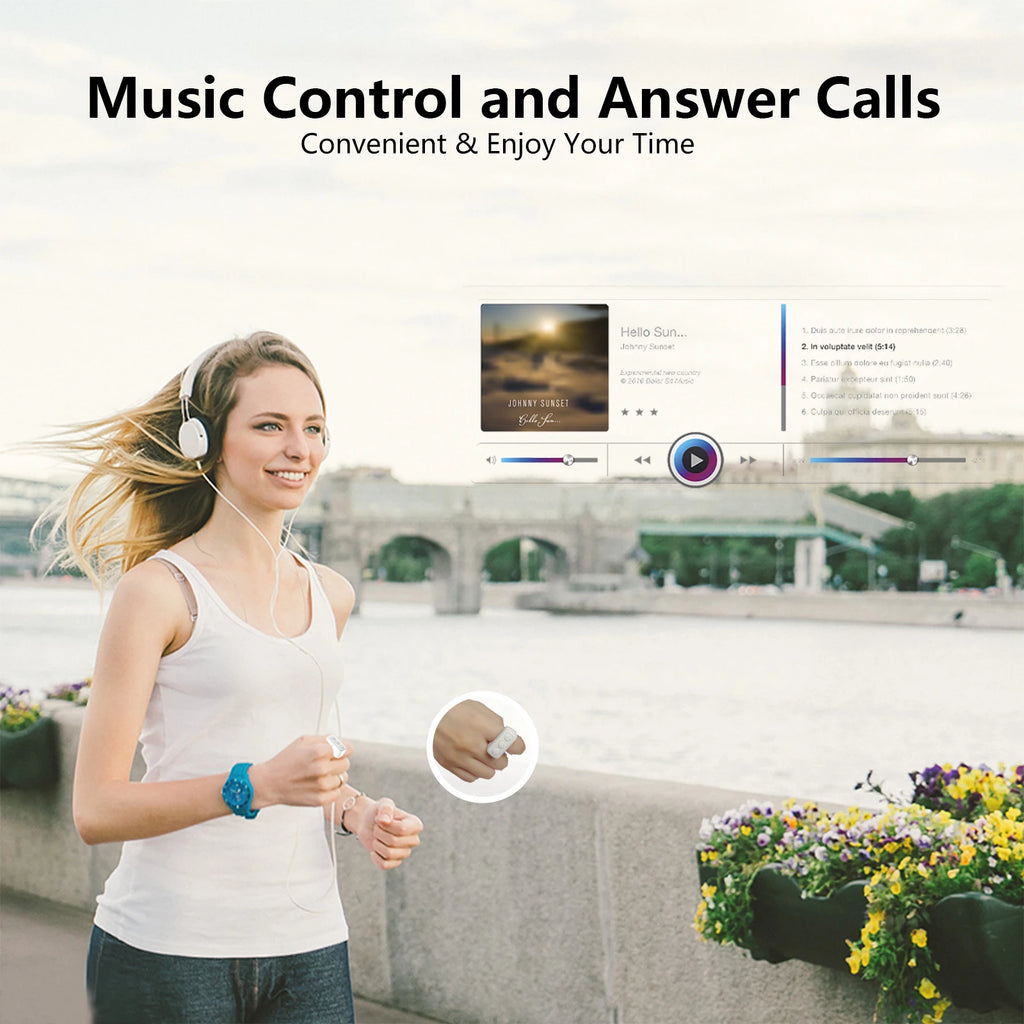 Selfie Remote Control With Magnetic Finger Ring for Kindle Page Turner TikTok Scrolling