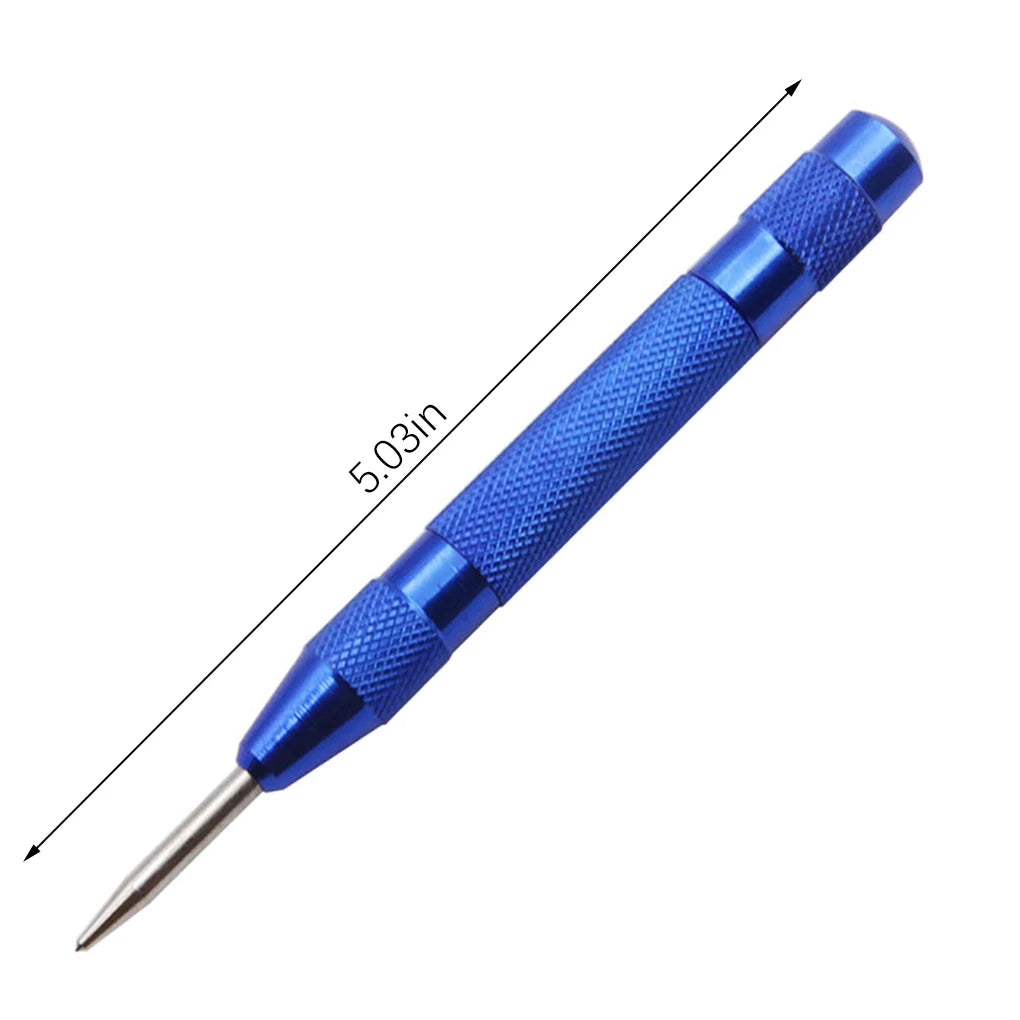 5 inch Automatic Center Punch Spring Loaded Marking Starting Holes Tool Wood Press Dent Marker Woodwork Tool Hole Drill Bits New