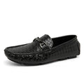 Men's Loafers Driving Shoes Gommino Penny Loafer Flats Woven Leather Moccasins Low-top Slip on Light Weight Spring Metal Casual