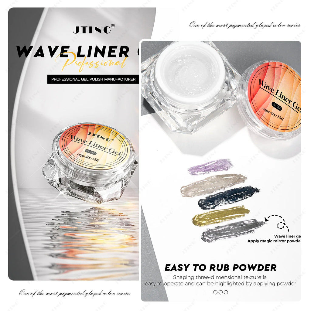 JTING 3D Effect Wave Liner Gel Semi Permanent Modelling Nail Art Gel for Nail Painting Salon ODM Private Custom Nail Gel Polish