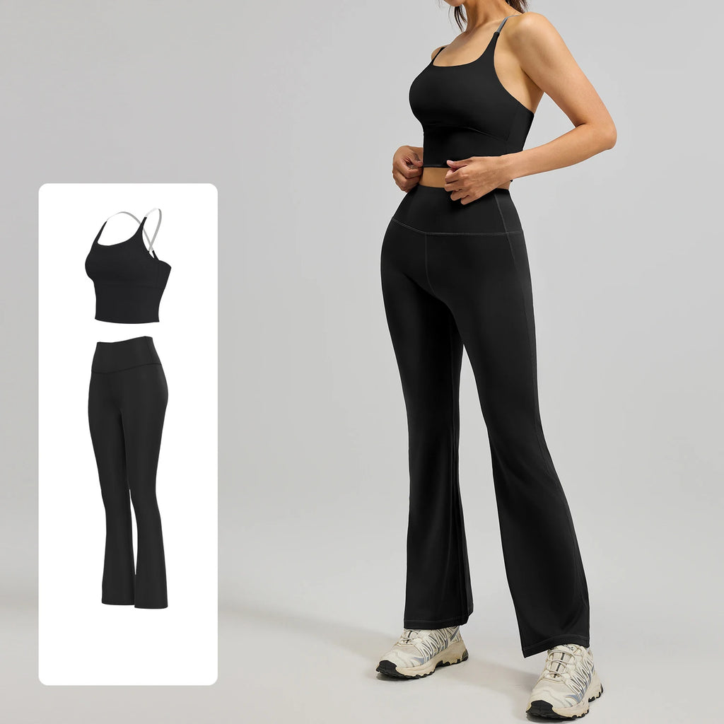 Custom Logo Women's Activewear Set Shock Proof Blocking Color Bra 4-way Stretch High Waisted Yoga Set Fitness Workout Clothing