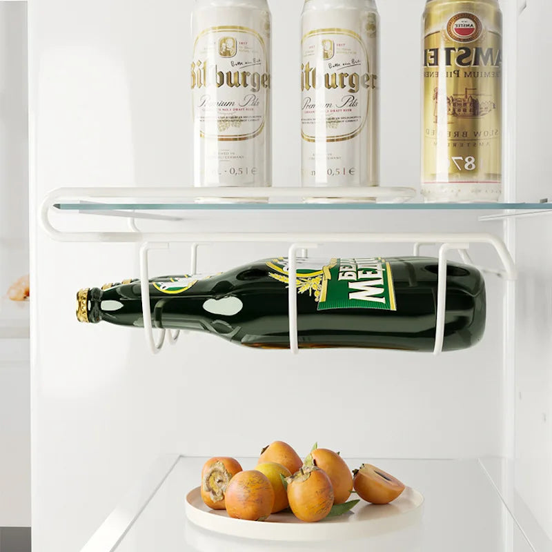 Iron Daily Kitchen Home Storage Rack for Refrigerator Easy Assembly for Organizing Beer and Food in Household Kitchen