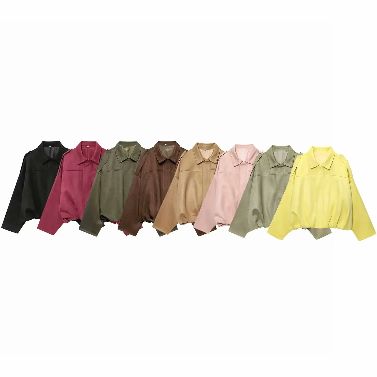 2025 Summer New Women's Elegant Loose Jacket Cross-Border Source All-Match Simple Lapel Long-Sleeved Casual Style