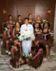Bridal Sleeping Party Wear Plus Size Real Brown Plus Size African Morning Gown Long Sleeve Shower Bridesmaid Wedding Robe MRA684