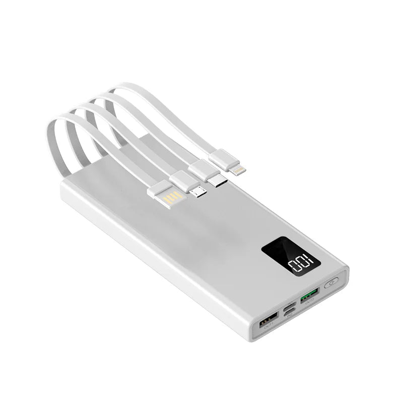 New Custom Logo Type-C Micro USB Bidirectional Fast Charging 22.5W Ultra Slim Portable Charger Power Bank 10000mAh Built-in