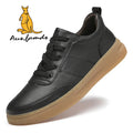 Men's Sporty High Top Casual Athletic Shoes Cowhide Genuine Leather Lining Stylish Rubber Outsole Waterproof Spring Winter
