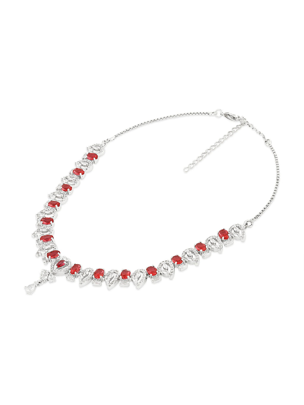 Luxury Custom-shaped Zircon Bridal Jewelry Set Rhodium Plated Earrings Necklace Women Classic Hot Selling Wedding Party Gift