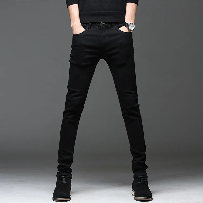 2026 autumn Slim Fit men Jeans Black Classic Fashion Denim Skinny Jeans Male spring men's casual High Quality Trousers