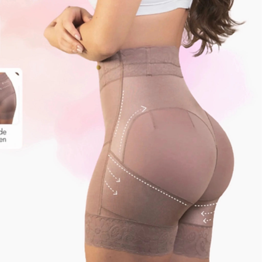 Shorts Levanta Cola Plus Size High Waist Seamless Body Shaper Shorts Tummy Control Panties Butt Lifter Shapewear Girdle Pants