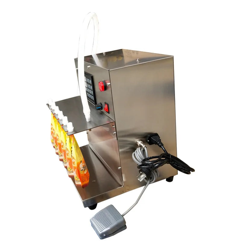 Two Head Overflow Liquid Filling Machine Semi Automatic Equipment 17 Liters Per Minutes Per Nozzle Double-spout Filling Machine