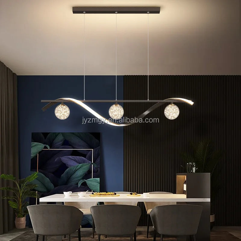 JYLIGHTING Postmodern Luxury Ironwork Lamp Creative Restaurant Bar Table Pendant Chandelier Commercial Front Adjustable Height