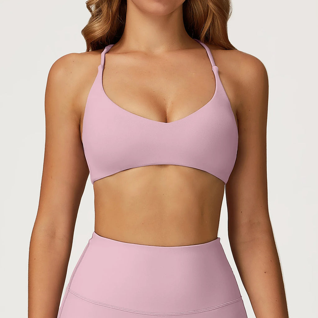 Backless Yoga Suit Halter Neck Tight Quick-drying Fitness Suit High-intensity Sports Suit Female