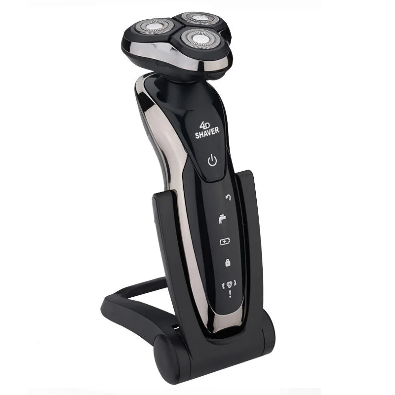MENGLI RQ9001 Men's 4D Multifunctional Rotary Electric Shaver USB Rechargeable Triple Blade Waterproof IPX5 Face Shaving