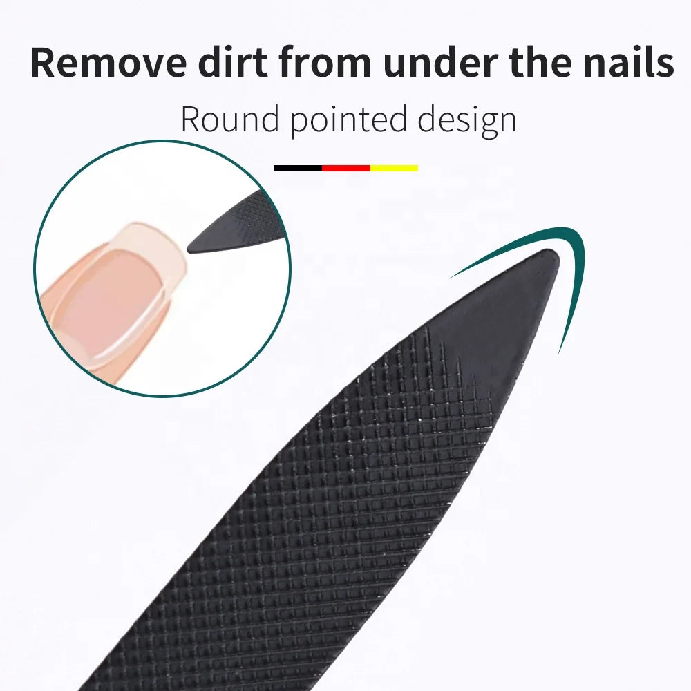 Professional Double-Sided Manicure Pedicure Tools Stainless Steel Durable Nail File  for Fingernails