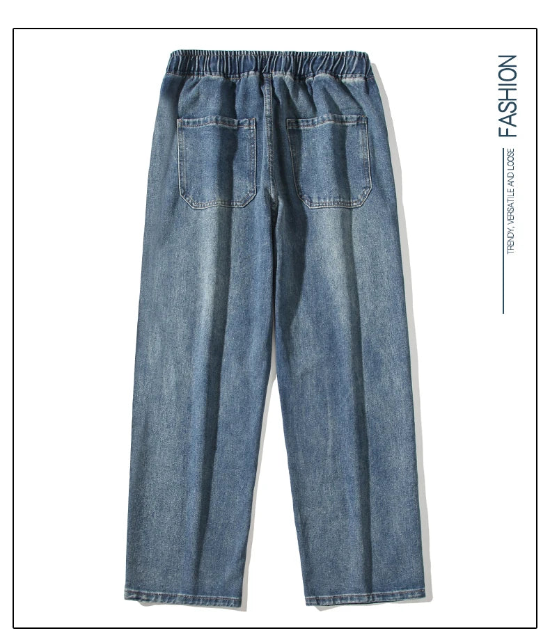 ANSZKTN Men's Fall Trend Loose Straight Leg Pants Jeans