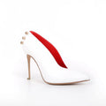 New Women's Fashion Party Pumps Pointed Metal Button Thin Heels High Heel Shoes for Ladies Upper Position Trends