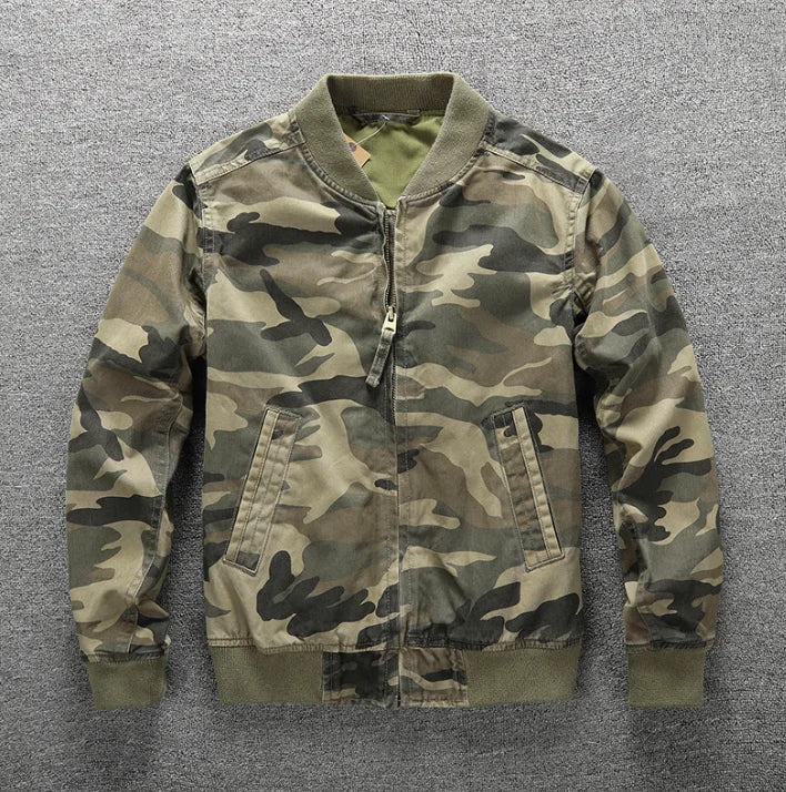 High Quality Men's  Flight Bomber Jacket Men's 2024 Top Quality Men Bomber Jacket Cotton Casual Camouflage Style