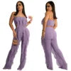 S-XXL Summer Casual Solid Color Bra Panel Pants Set Personalized Fashion Street Two Piece Set