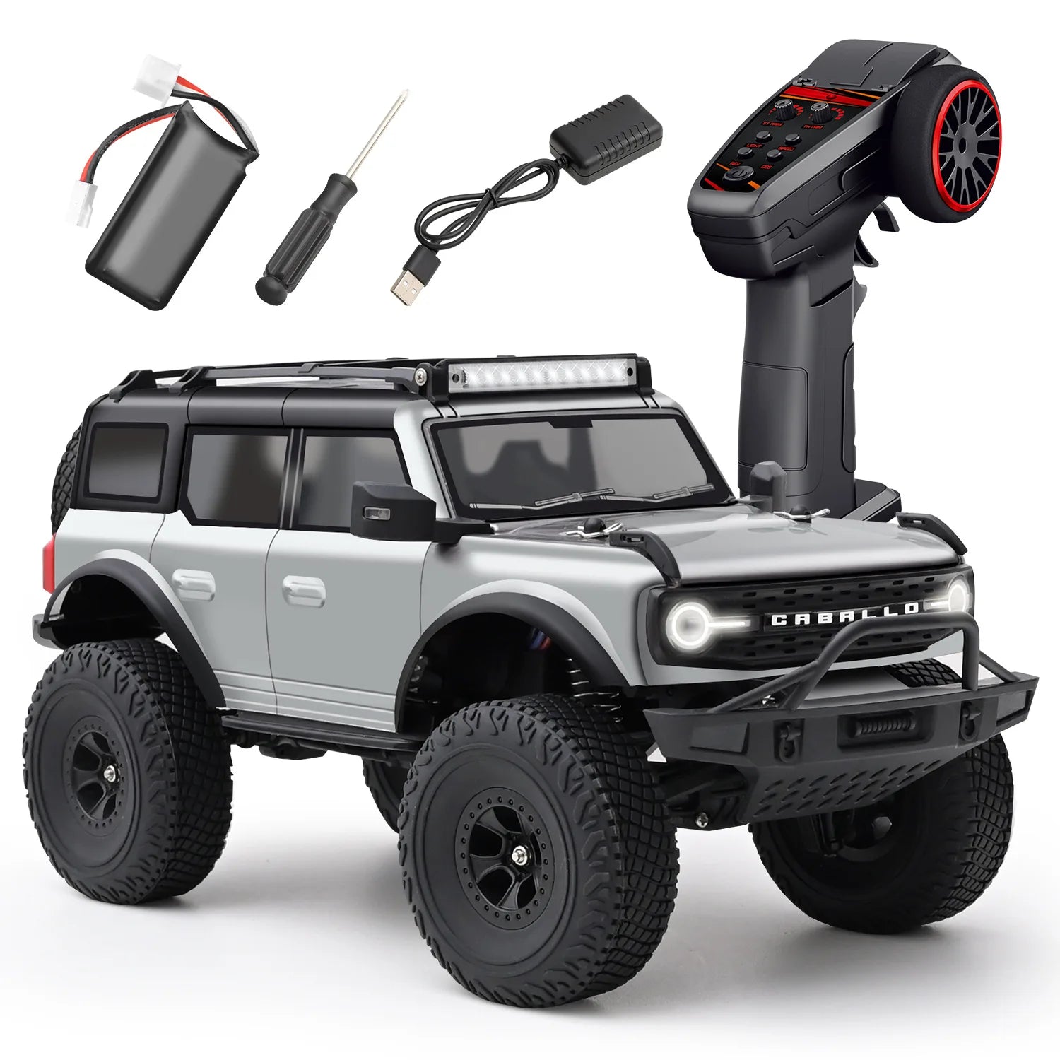 Wltoys 184023 1:18 RC Car Mini Spirited Horse 4WD Electric Off-Road Climbing Vehicle Remote Control 2.4G LED Metal Charger