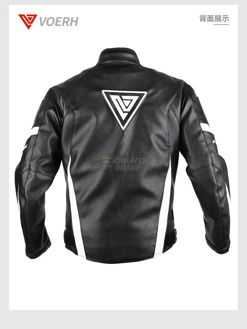 GHOST RACING Winter Motorcycle Jacket Leather Chaqueta Moto Men Waterproof Moto Suit Motorbike Riding Jacket Motocross Jacket