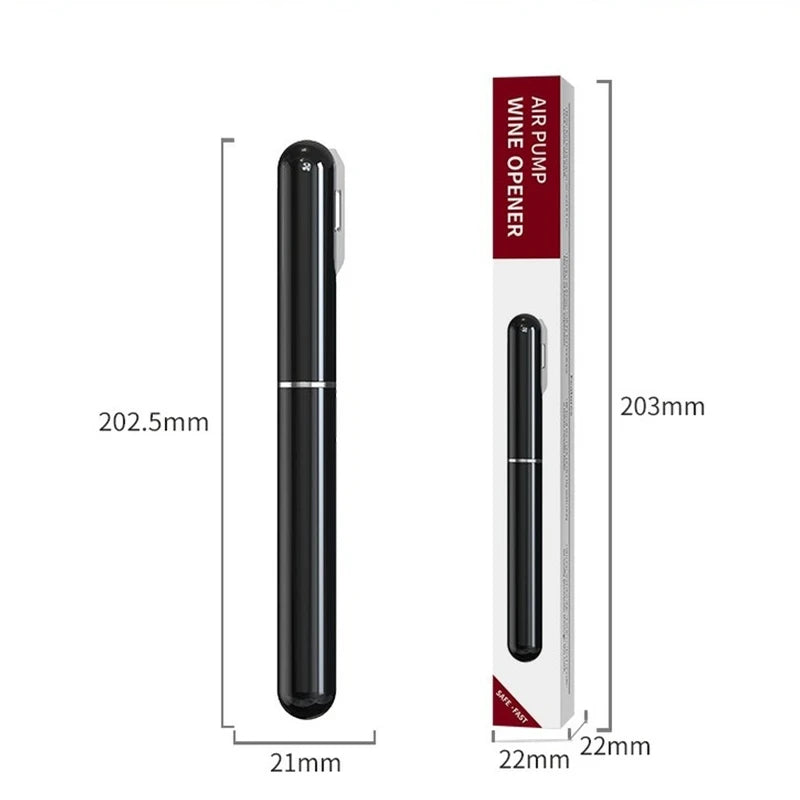 Portable Wine Corkscrew Pen Shape Air Pump Red Wine Bottle Opener with Foil Cutter Kitchen Accessories Quick Cork Removal Tools